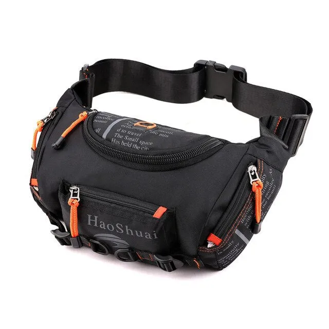 Waterproof Nylon Fanny Pack Bum Hip Sling Chest Bag for Men